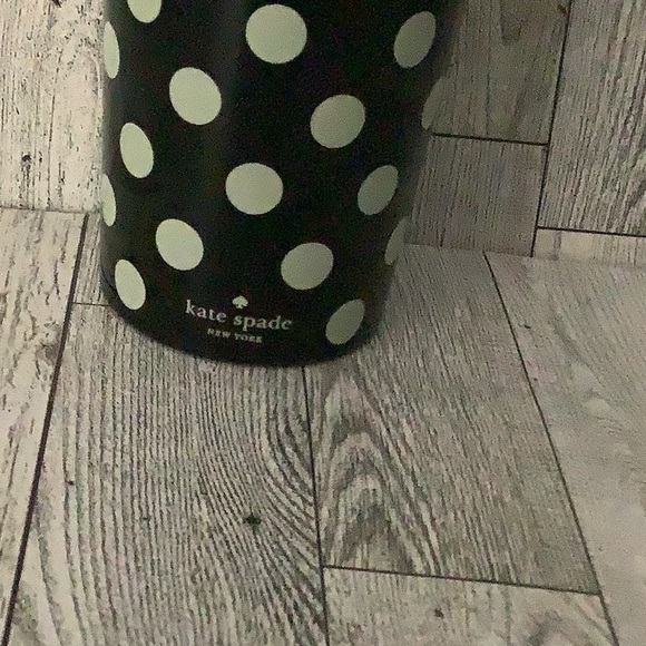 Kate spade black white polka dots 20 oz straw tumbler cup - Picture 2 of 4